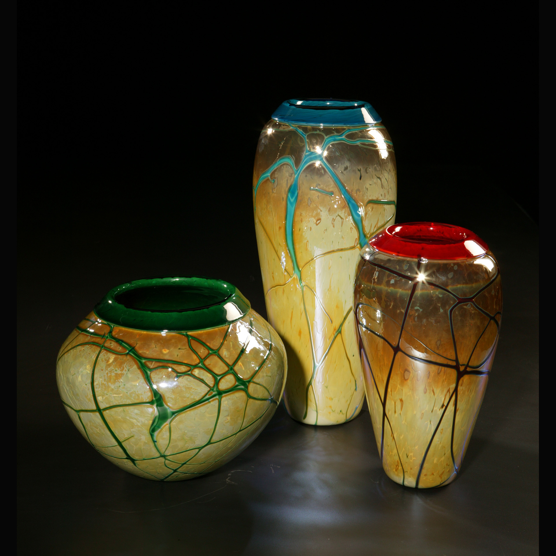 Golden Gem Vases